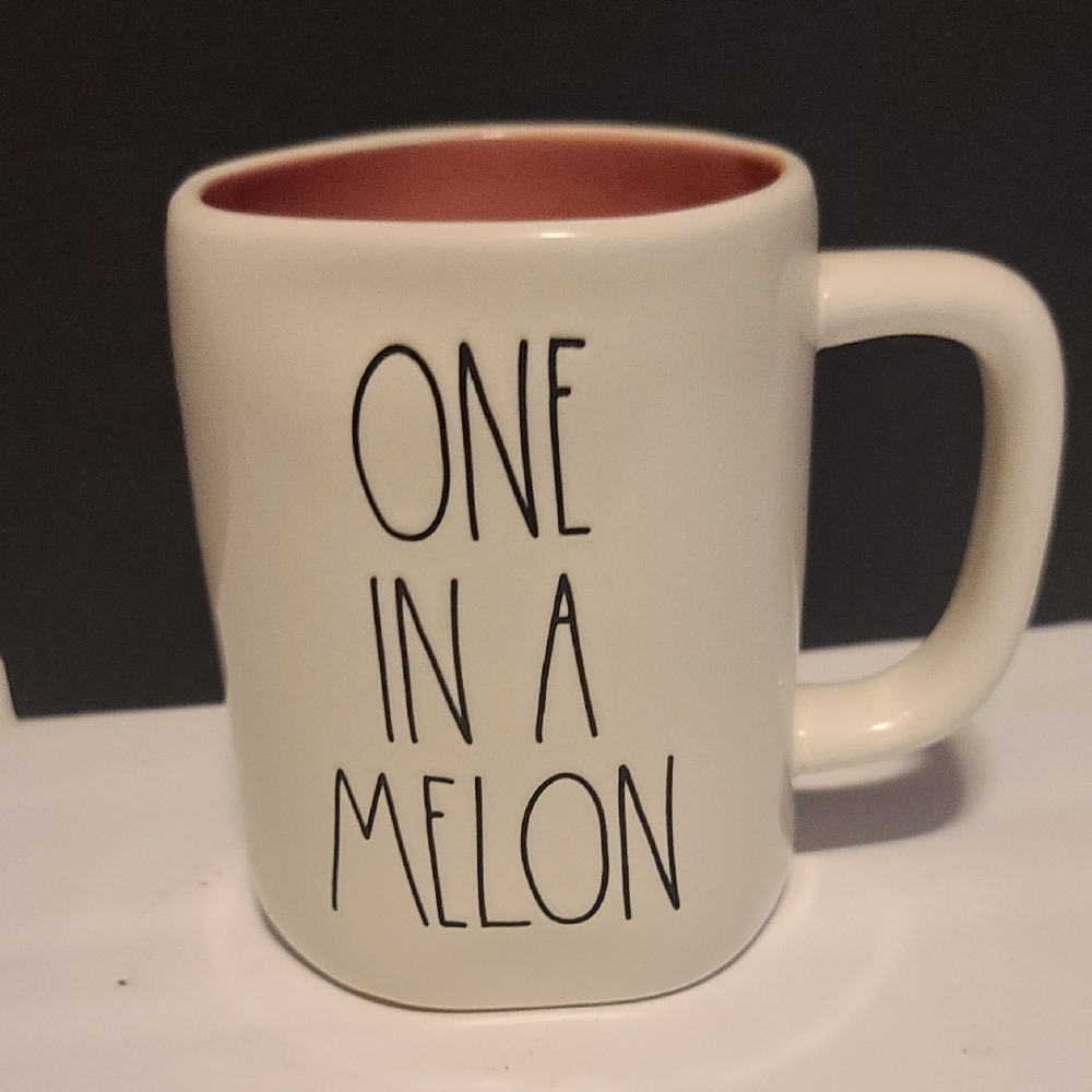 Rae Dunn Pink and White Ceramic Mug for Dining